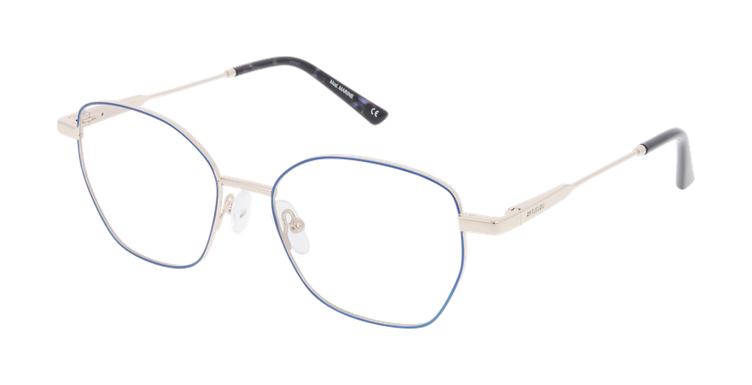 Lunettes de vue femme MARINE bleu/dorée - Vue de face