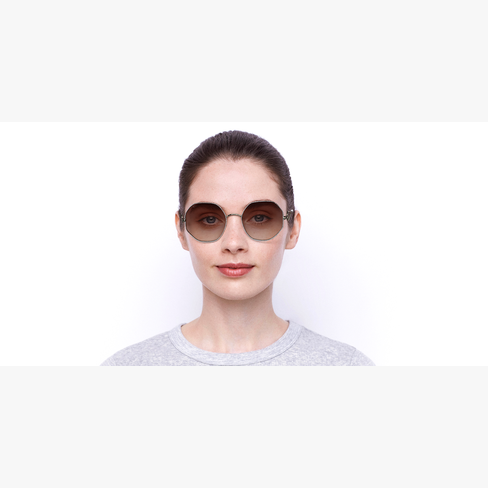 Lunettes de soleil femme DORIA dorée/blanc