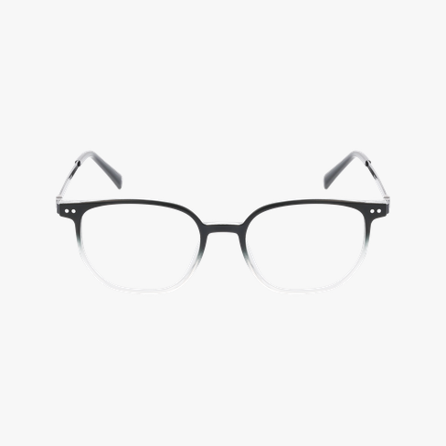 Lunettes de vue homme DARIUS noir - barre métallique/cristal Vue de face