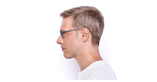 Lunettes de vue homme ROMAN bleu/blanc - Vue de face