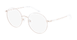 Lunettes de vue femme EMIE blanc/dorée - Vue de face