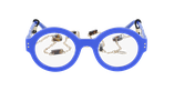 Lunettes de vue femme CARACTÈRES PERSPICACE bleu - Vue de face