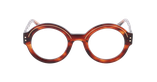Lunettes de vue femme CARACTERES FIL D'OR PERSPICACE écaille/dorée - Vue de face