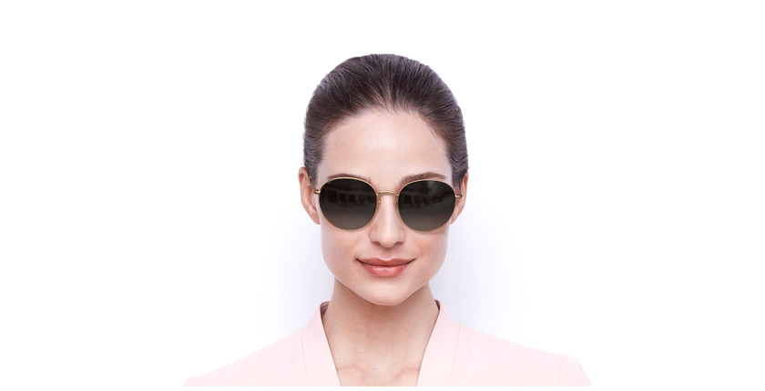 LUNETTES DE SOLEIL femme LO101S doré - Vue de face