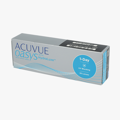 Lentilles de contact Acuvue Oasys 1 Day with Hydraluxe 30L - Vue de face