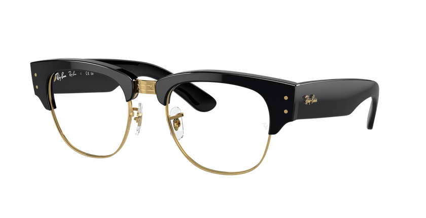 Lunettes de vue MEGA CLUBMASTER RX0316V noir/dorée - Vue de face