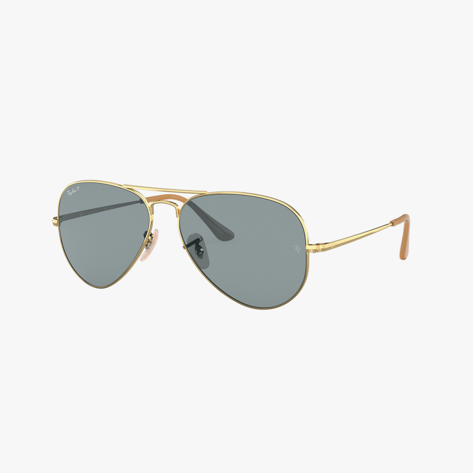 Lunettes de soleil 0RB3689 dorée - Vue de face