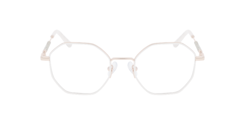 Lunettes de vue femme MAGIC194 blanc/dorée - Vue de face