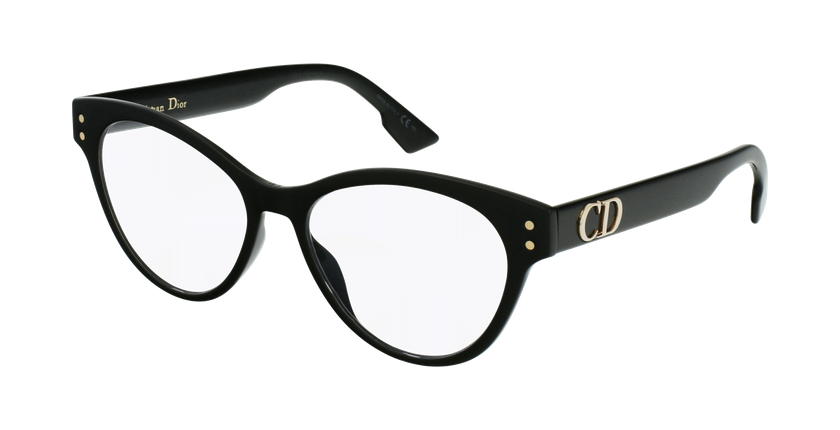 LUNETTES DE VUE femme DIORCD4 noir/bleu - vue de 3/4