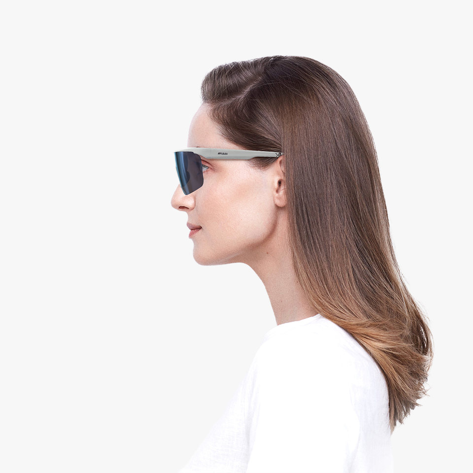 Lunettes de soleil CANYON POLARIZED blanc - Vue de face