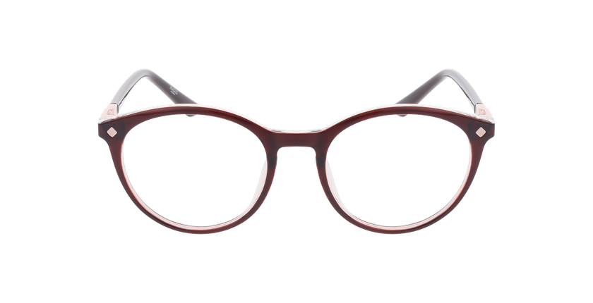Lunettes de vue femme MAGIC257 marron/rose - Vue de face