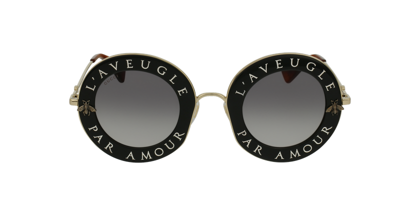 LUNETTES DE SOLEIL femme GG113SS noir/doré - Vue de face