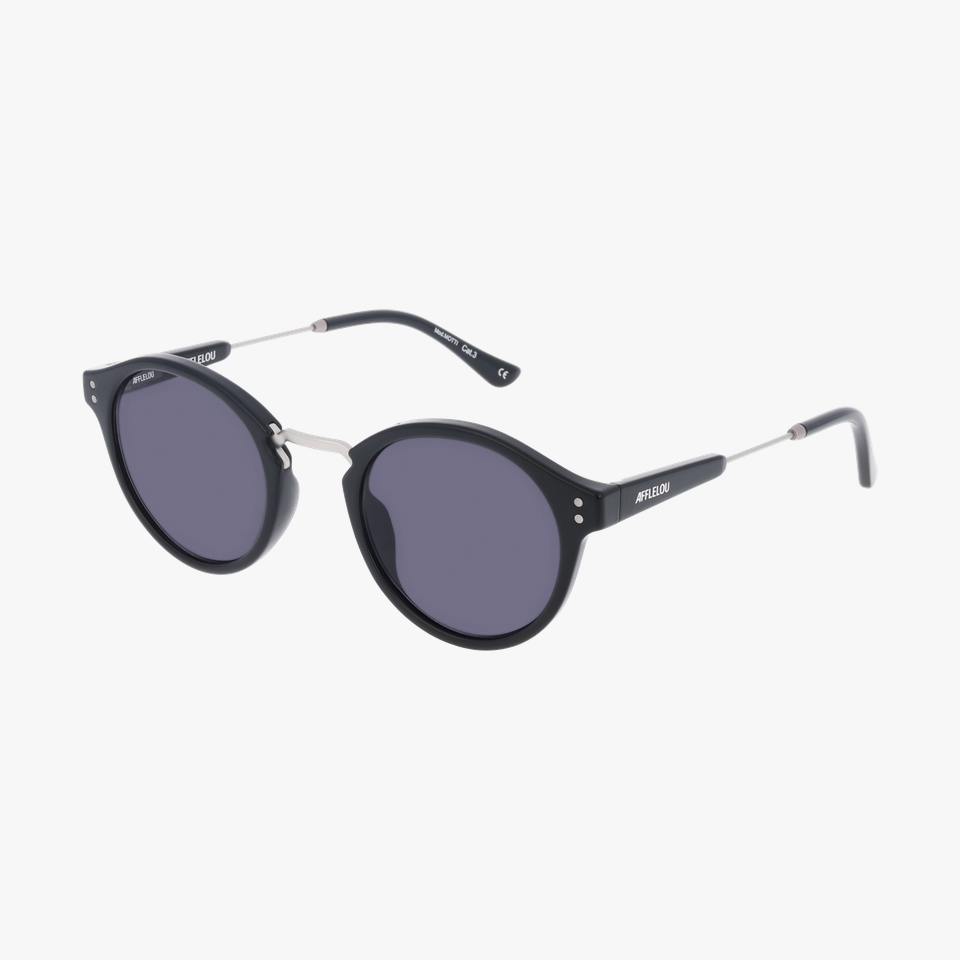 Lunettes de soleil MOTTI noir/argenté - Vue de face