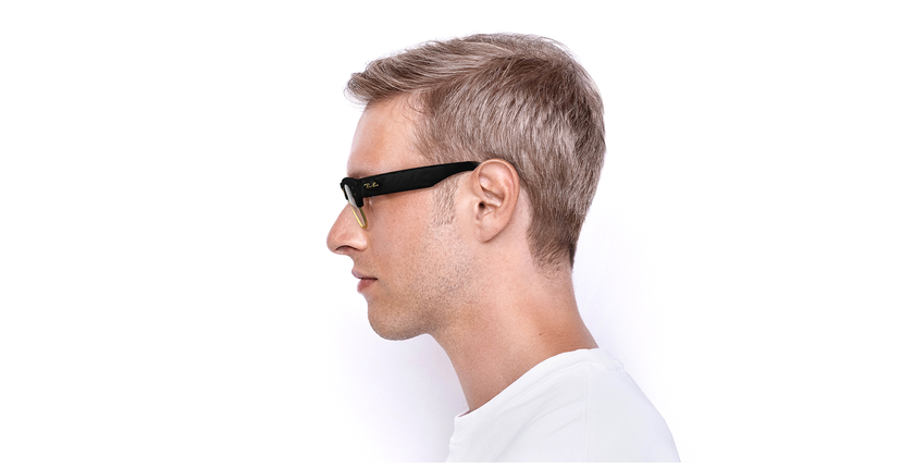 Lunettes de vue MEGA CLUBMASTER RX0316V noir/dorée - Vue de face