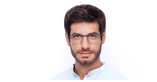 Lunettes de vue homme MAGIC LEON bleu/gris - Vue de face