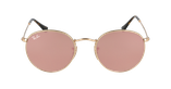 LUNETTES DE SOLEIL homme ROUND METAL 0RB3447N doré - Vue de face