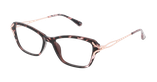 Lunettes de vue femme ELISE écaille/rose - Vue de face