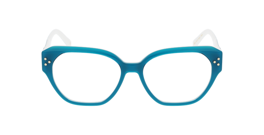 Lunettes de vue femme CARACTÈRES RAFFINÉE bleu - Vue de face