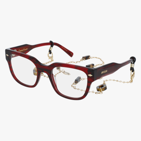 Lunettes de vue femme CARACTÈRES AUDACIEUSE rouge marbré
