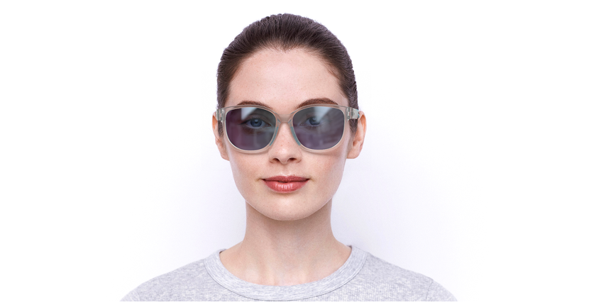 LUNETTES DE SOLEIL femme Windy cristal/turquoise - Vue de face