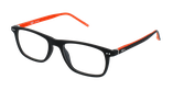 Lunettes de vue enfant MIKA noir/orange - Vue de face