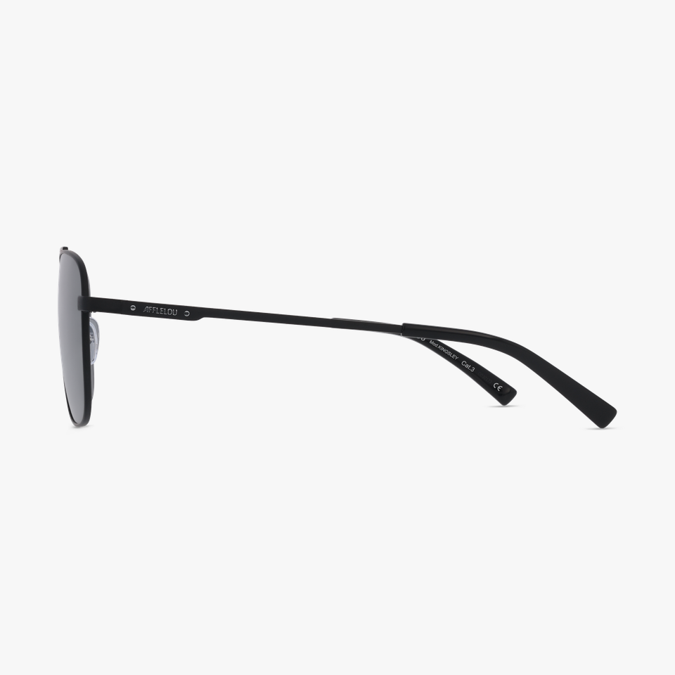 Lunettes de soleil homme KINGSLEY noir - Vue de face