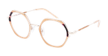 Lunettes de vue femme MAGIC220 rose/dorée - Vue de face