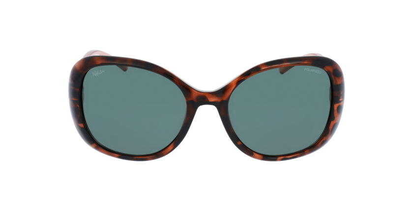 LUNETTES DE SOLEIL femme FLORES POLARIZED écaille/rouge - Vue de face
