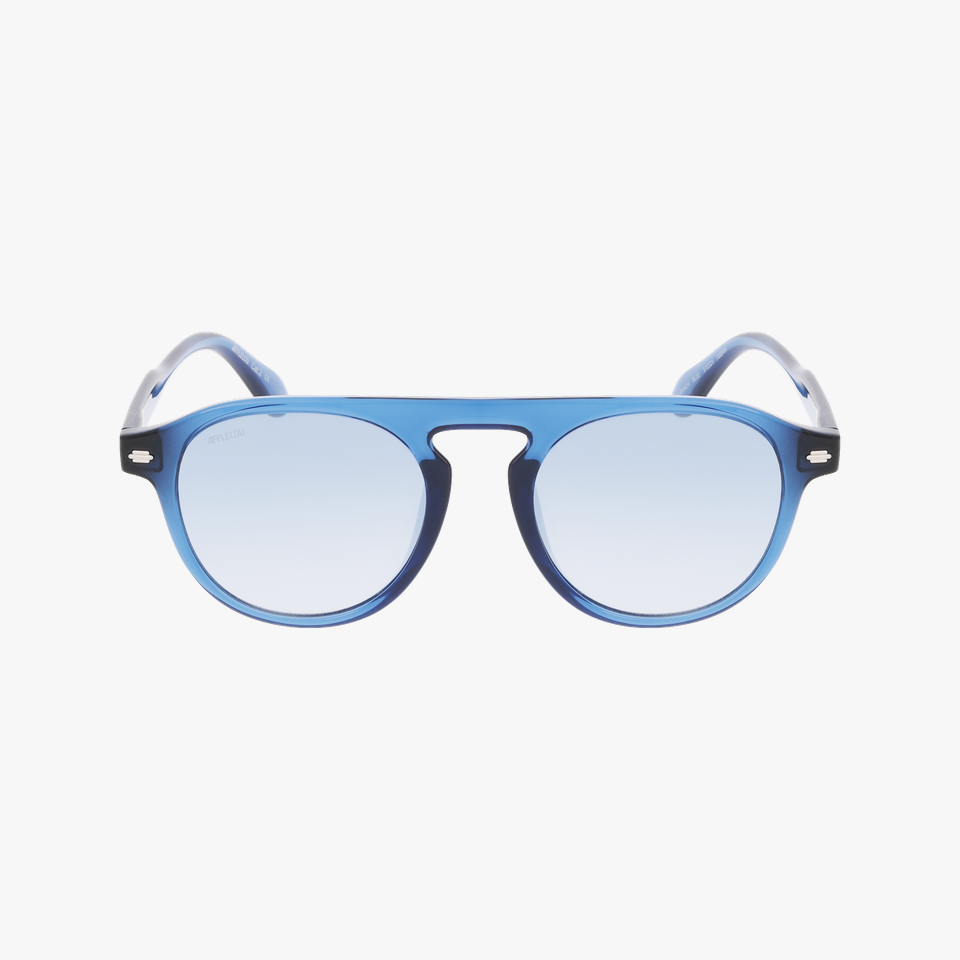 Lunettes de soleil BEACH bleu cristal/noir - Vue de face