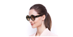 LUNETTES DE SOLEIL femme GG0797S noir - vue de 3/4