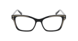 Lunettes de vue femme CARACTÈRES CHANCEUSE noir/dorée - Vue de face