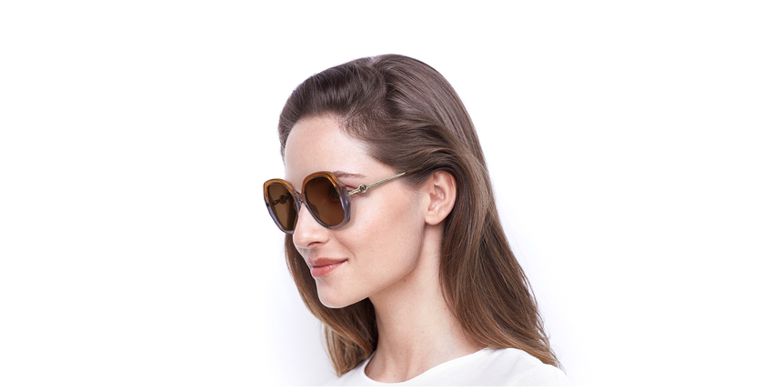 LUNETTES DE SOLEIL femme MARC 581/S rose/violet - Vue de face