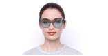 LUNETTES DE SOLEIL femme PK0018 bleu - Vue de face