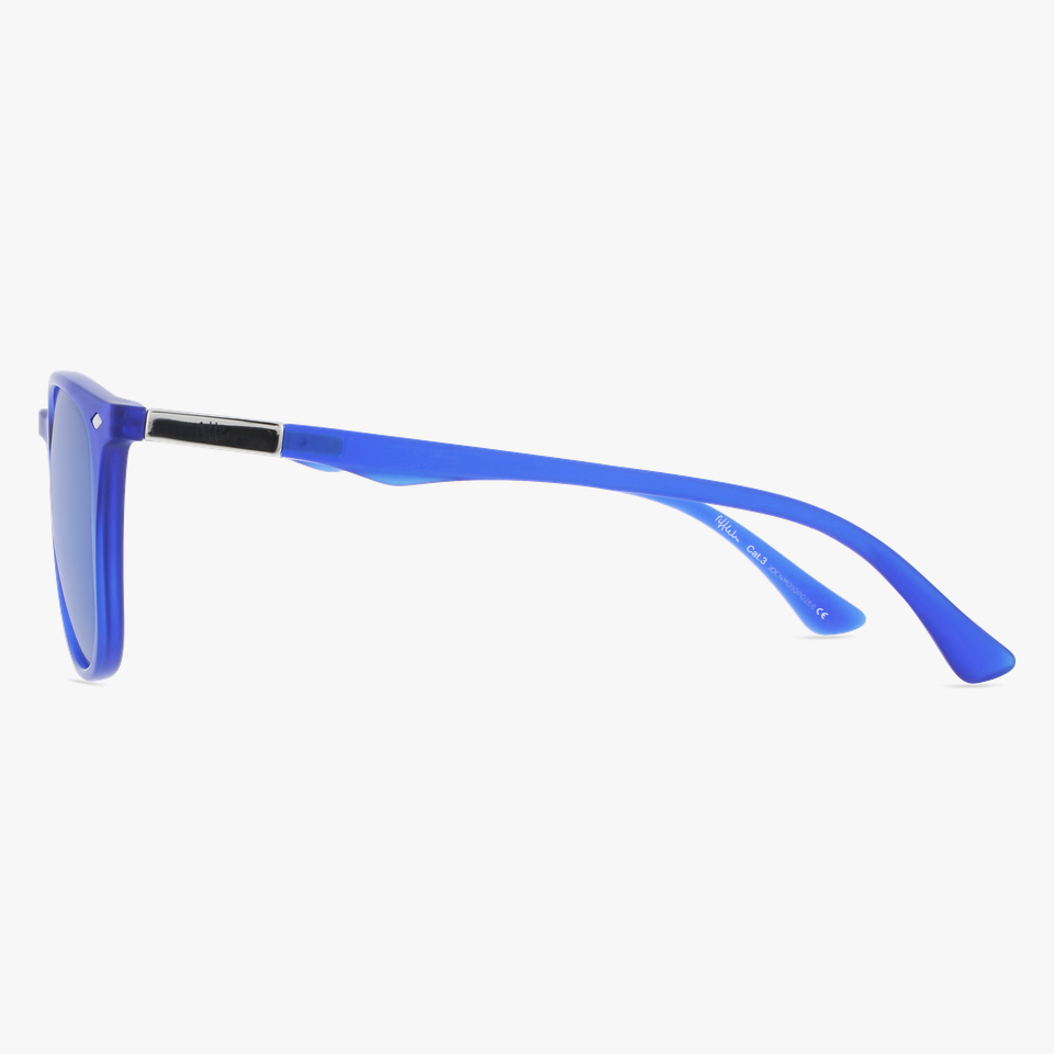 Lunettes de soleil homme NAT POLARIZED bleu/noir - Vue de face