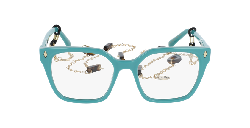 Lunettes de vue femme CARACTÈRES EFFRONTEE vert - Vue de face