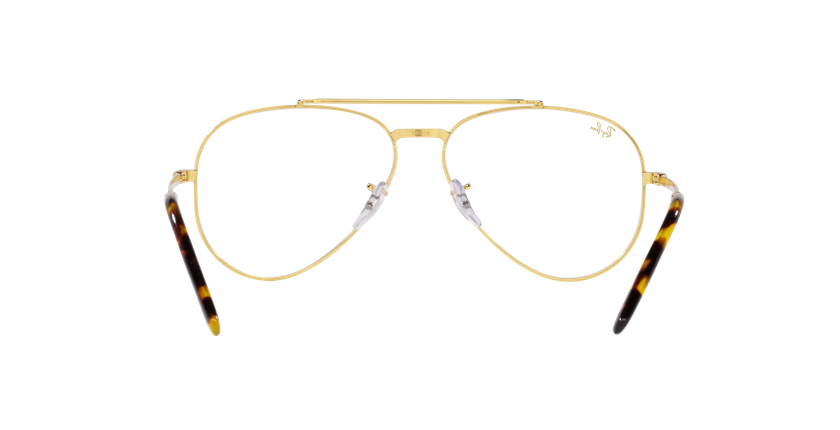 Lunettes de vue NEW AVIATOR dorée - Vue de face