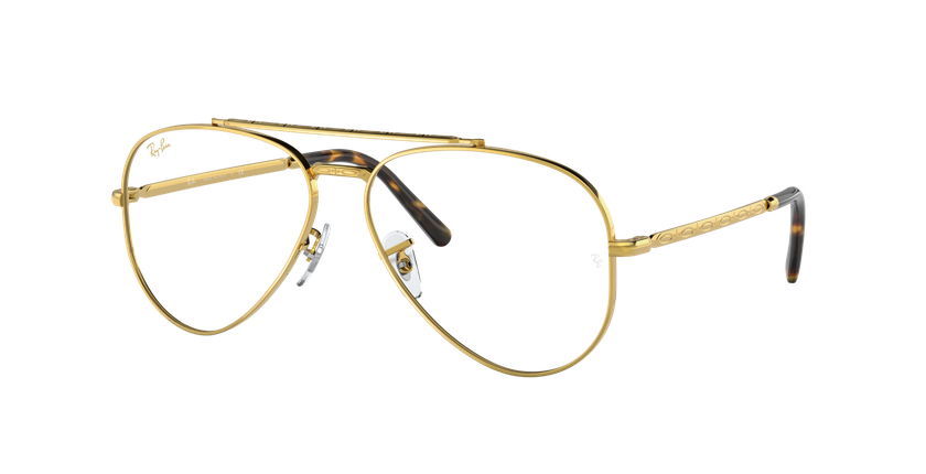 Lunettes de vue NEW AVIATOR dorée - Vue de face