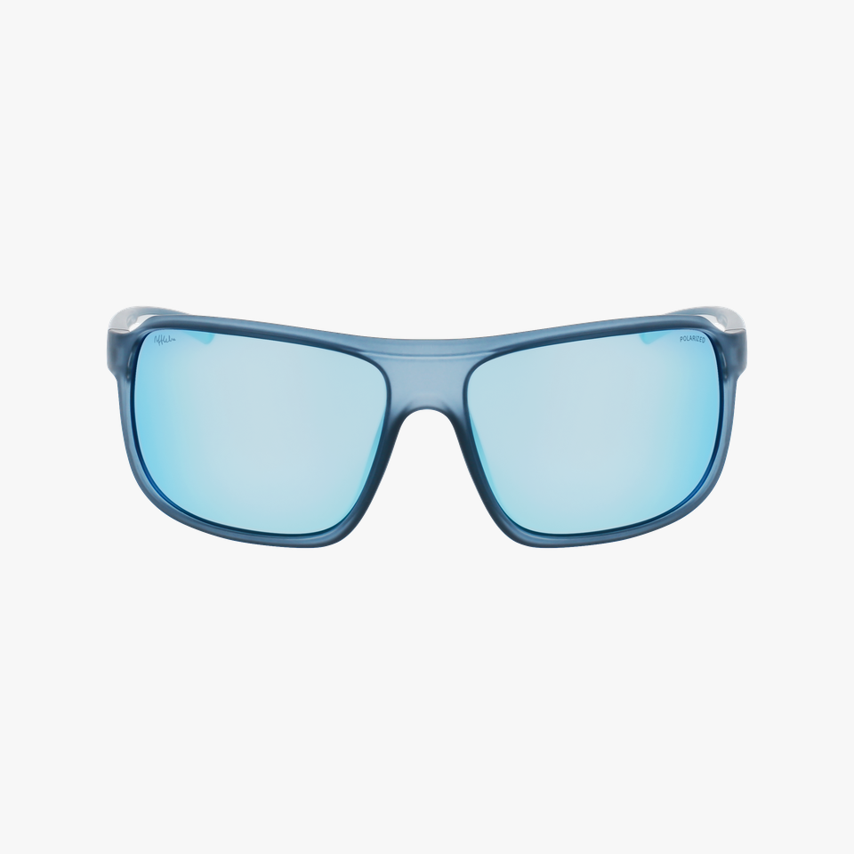 Lunettes de soleil homme MASON bleu foncé mat/blanc - Vue de face