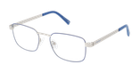 Lunettes de vue homme ERWAN argenté/bleu - Vue de face
