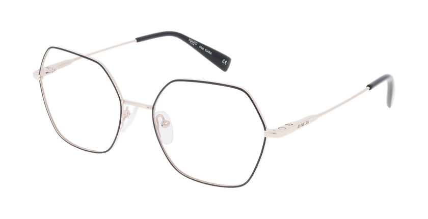 Lunettes de vue femme KIARA noir/dorée - Vue de face