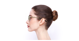 Lunettes de vue femme GG0804O dorée - Vue de côté