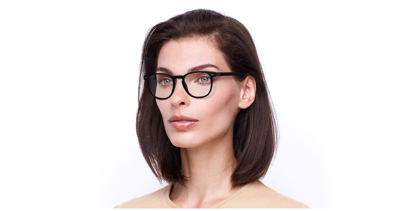 LUNETTES DE VUE femme LILA noir - Vue de face