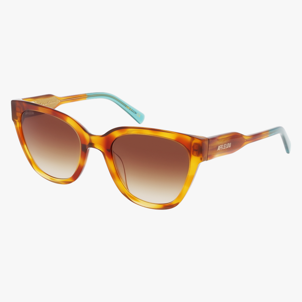 Lunettes de soleil femme DOUCE écaille - Vue de face