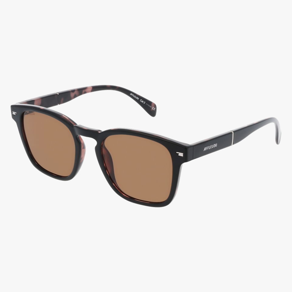 Lunettes de soleil homme KIMA écaille - Vue de face