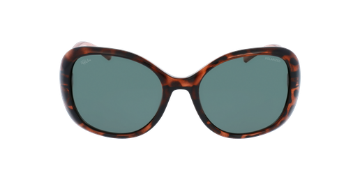 LUNETTES DE SOLEIL femme FLORES POLARIZED écaille/rouge Vue de face