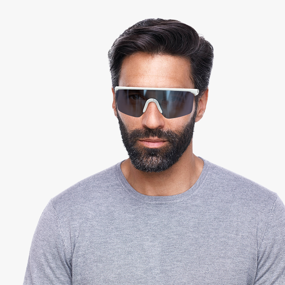 Lunettes de soleil CANYON POLARIZED blanc - Vue de face