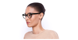 Lunettes de vue femme DIORCD3 noir/bleu - Vue de 3/4