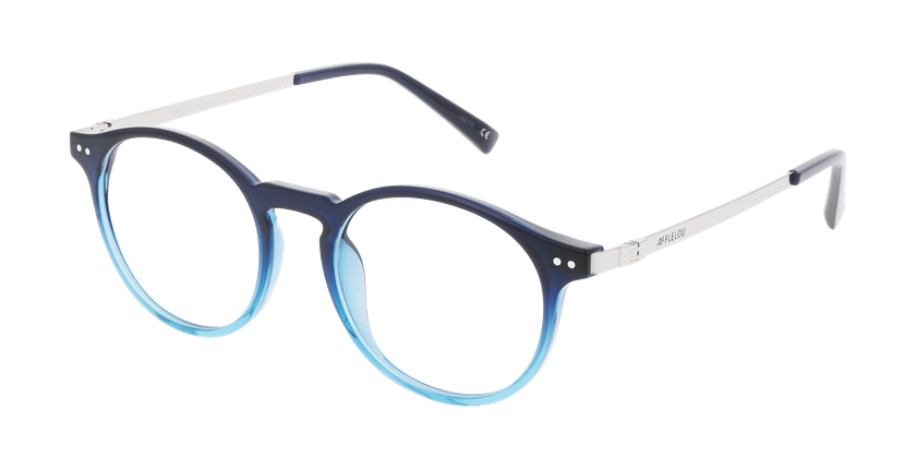 Lunettes de vue homme DAYAN bleu/argenté - Vue de face