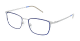 Lunettes de vue homme MAGIC 156 bleu marine/argenté - Vue de face