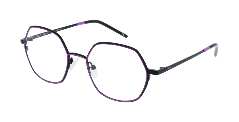 LUNETTES DE VUE femme MAGIC 153 noir/violet - Vue de face